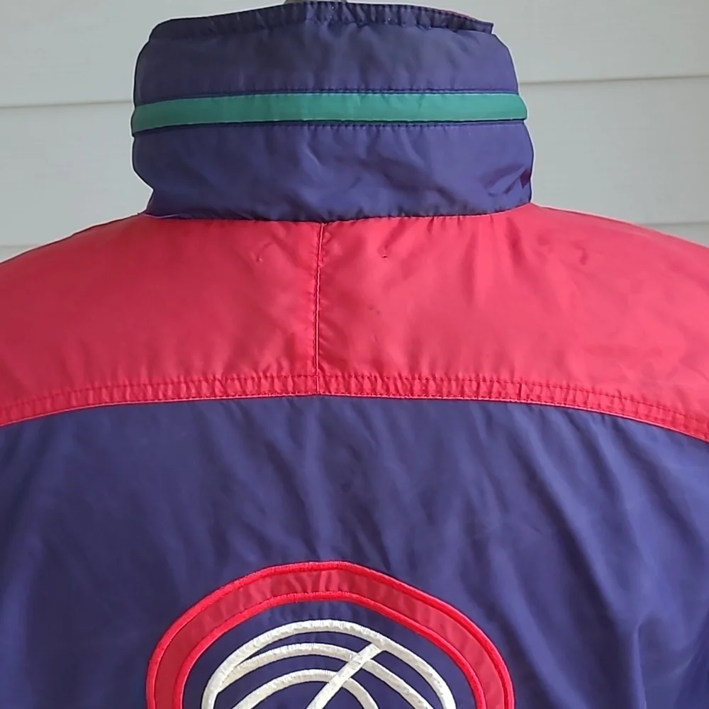 NIKE Respect the Game Navy‎ Red Green Block Mens XL Windbreaker Jacket VTG RARE